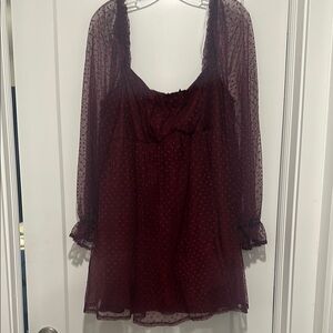 Lulu's Burgundy Mini Dress
